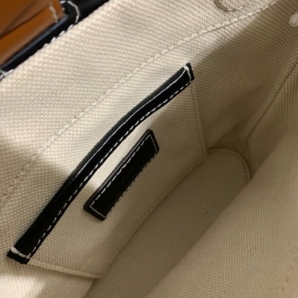 STAUD Brown Leather Woven Bucket Bag - Picture 3 of 3